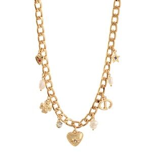 Mulit Charm Heart Pendant Necklace